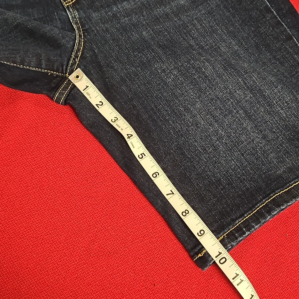 Seven7 sunset bermuda denim shorts dark Deming size 10 EUC